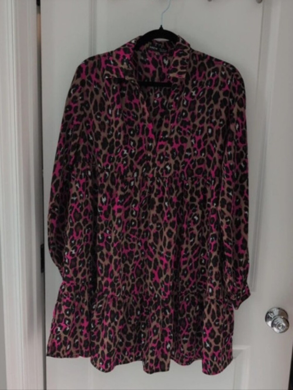 Pink and Brown Leopard Print Dress / Tunic